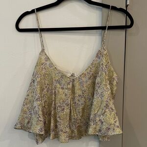 Mango Floral Camisole in Gold and Purple